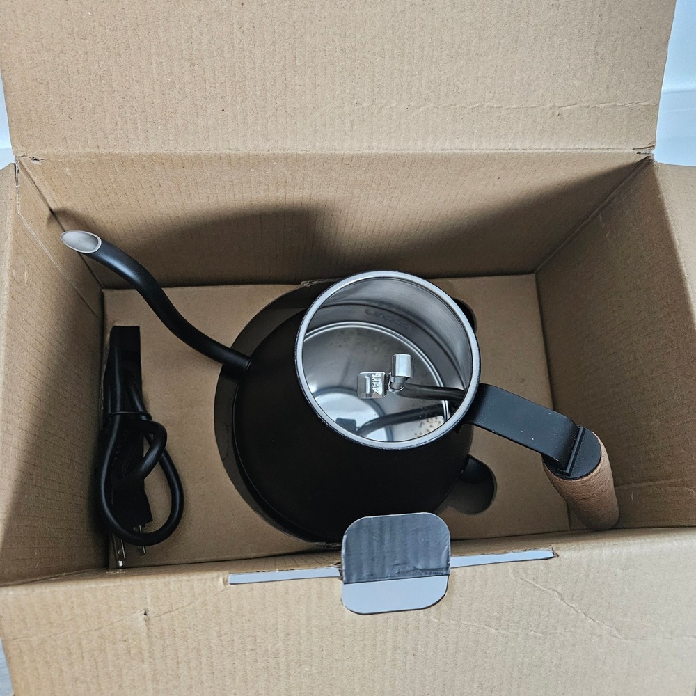 Bodum Melior Electric Gooseneck Water Kettle 27oz Matte Black Cork 11883-259US - Picture 3 of 4